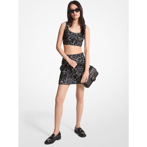 MK Mini-jupe en dentelle à motif palmier - Michael Kors - MICHAEL Michael Kors - Modalova