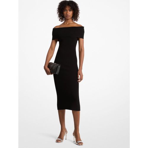 MK Robe en tricot extensible à épaules dénudées - Michael Kors - MICHAEL Michael Kors - Modalova