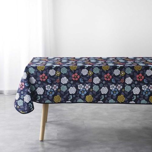 NAPPE RECTANGLE 150 x 240 CM POLYESTER IMPRIME LILY BLEU 's Tablecloth in - Douceur d intérieur - Modalova