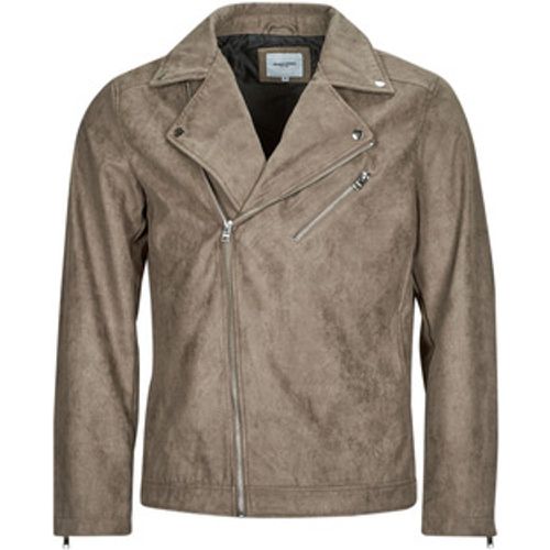 Jack & Jones JJROCKY FAUX SUEDE BIKER JACKET men's Leather jacket in - jack & jones - Modalova