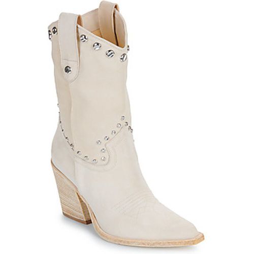 CUOIO-GREZZO-VELOUR-AVORIO women's Mid Boots in - Fru.it - Modalova