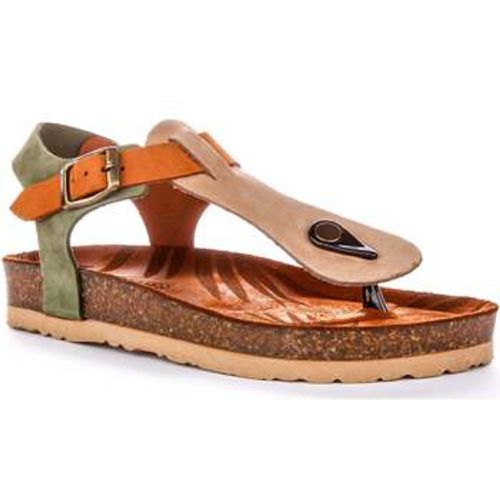 Justinreess Womens Footbed Thong Leather Buckle Sandals women's Sandals in - Justinreess England - Modalova