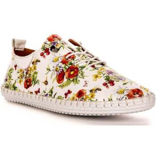 Justinreess Womens Floral Leather Plimsole Slip On Shoes women's Slip-ons (Shoes) in - Justinreess England - Modalova