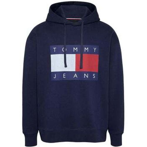 Flag Badge Relaxed Hoodie Dark Night Navy Melange men's Sweatshirt in - Tommy Jeans - Modalova