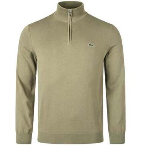 Quarter Zip Knit Sweater Khaki men's Sweatshirt in - Lacoste - Modalova