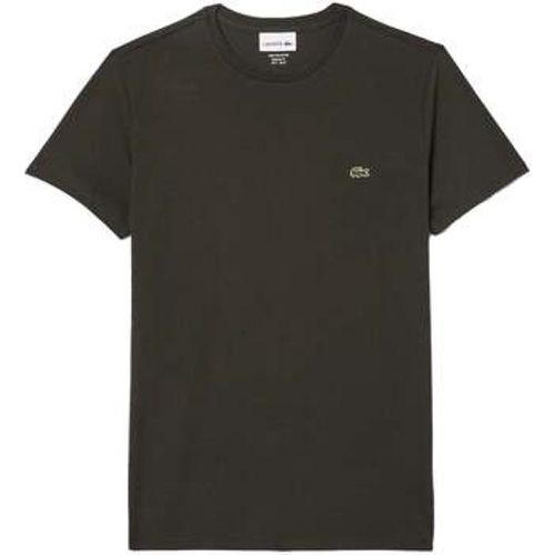 Cotton Pima Crew Neck T-Shirt Dark Khaki men's in - Lacoste - Modalova