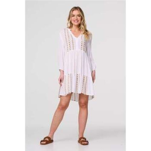 Embroidered V-Neck Tiered Smock Dress women's Dress in - Izabel London - Modalova