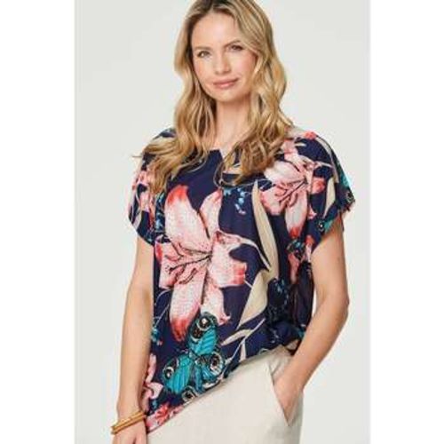 Floral Butterfly Print T-Shirt women's Blouse in - Izabel London - Modalova