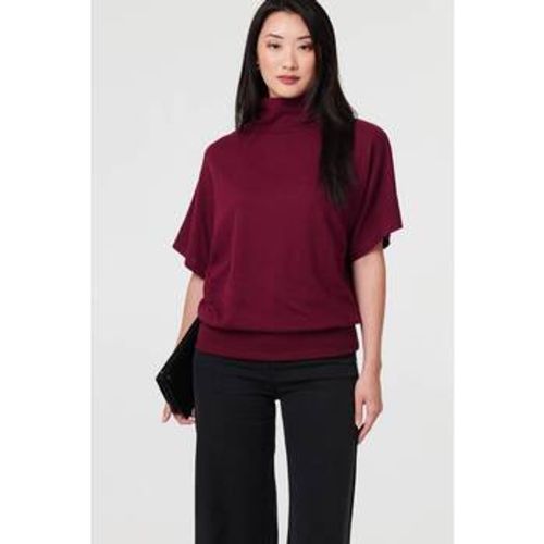 Roll Neck Button Back Relaxed Knit Top women's Sweater in - Izabel London - Modalova
