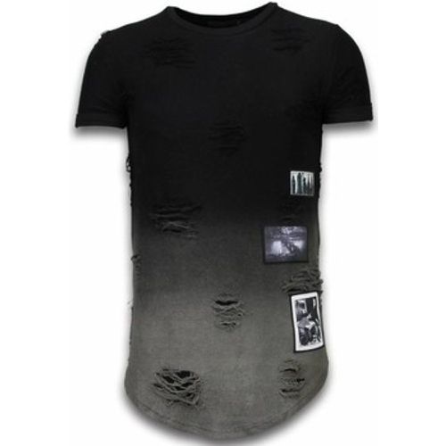T-Shirt Pictured Flare Effect Long Dual Ed - Justing - Modalova
