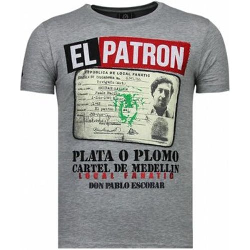 T-Shirt El Patron Narcos Billionaire Strass - Local Fanatic - Modalova