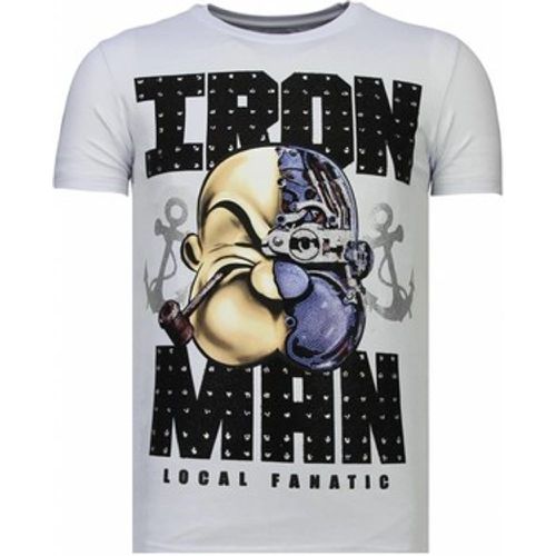 T-Shirt Iron Man Popeye Strass - Local Fanatic - Modalova