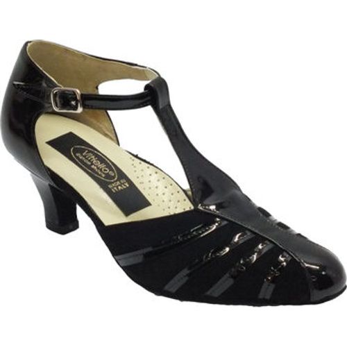 Sandalen Standard nero vernice e camoscio tacco - Vitiello Dance Shoes - Modalova