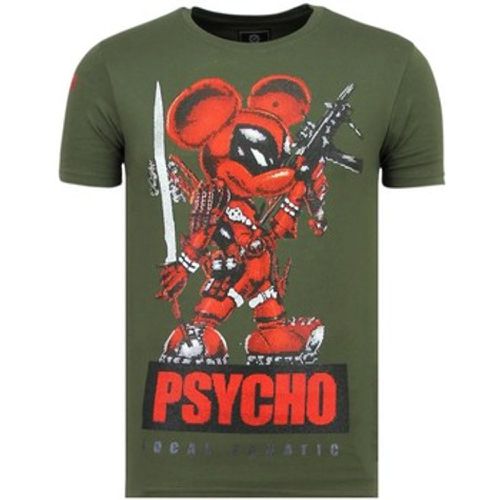 T-Shirt Rhinestones Psycho Mouse Mit Strass - Local Fanatic - Modalova