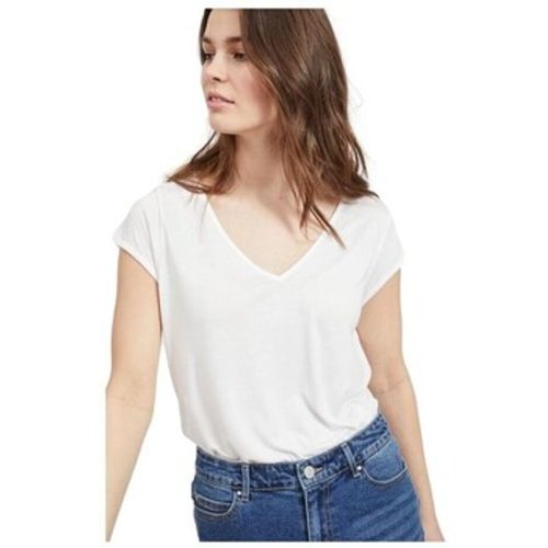 Blusen Scoop Top - Optical Snow - Vila - Modalova