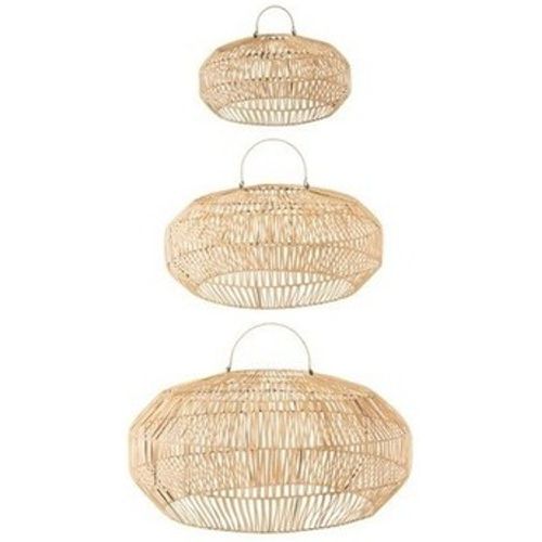 Lampenschirme und Lampensockel S/3 ABAT-JOUR ROTIN NATUREL (78.5x78.5x39cm) - J-line - Modalova