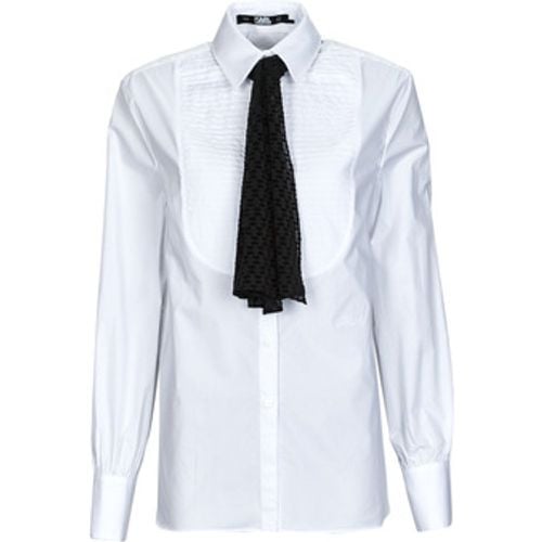 Blusen BIB SHIRT W/ MONOGRAM NECKTIE - Karl Lagerfeld - Modalova