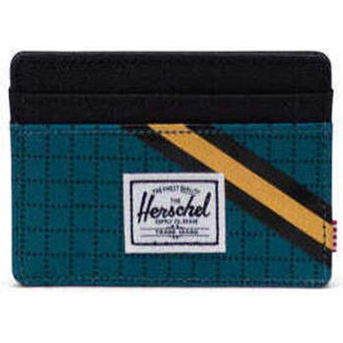 Geldbeutel Charlie RFID Harbour Blue Grid/Black/Amber Yellow - Herschel - Modalova