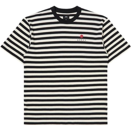 T-Shirts & Poloshirts Basic Stripe T-Shirt - Black/White - Edwin - Modalova