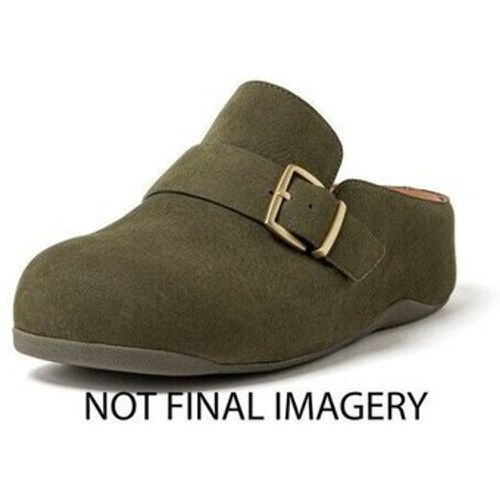 Pantoffeln SHUV BUCKLE-STRAP NUBUCK CLOGS MOSSY - FitFlop - Modalova