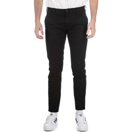 Hosen Pantaloni Calvin Klein Skinny Washed Chino Nero - Ck Jeans - Modalova