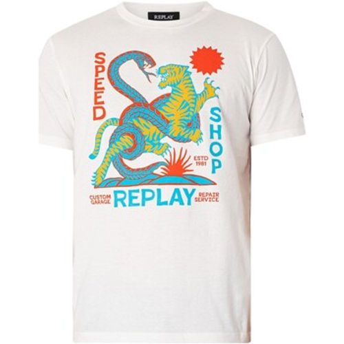 Replay T-Shirt Grafisches T-Shirt - Replay - Modalova