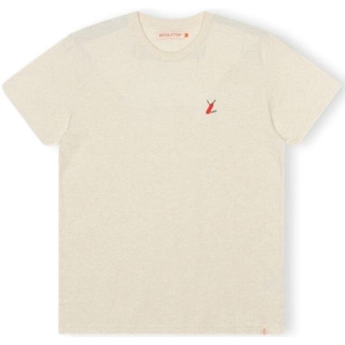 T-Shirts & Poloshirts T-Shirt Regular 1343 SUR - Off-White/Melange - Revolution - Modalova
