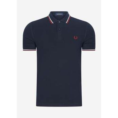 T-Shirts & Poloshirts Twin tipped shirt - navy snow white burnt red - Fred Perry - Modalova