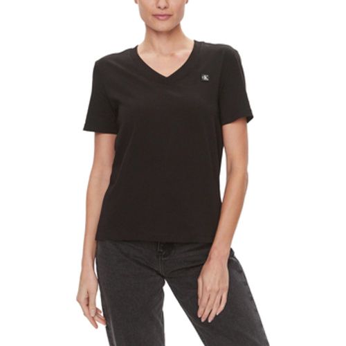T-Shirt EMBRO BADGE V-NEC J20J222560 - Calvin Klein Jeans - Modalova