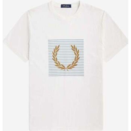 T-Shirts & Poloshirts Gestreiftes Lorbeerkranz-T-Shirt - Schneeweiß - Fred Perry - Modalova