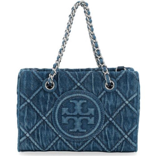 Handtasche Tasche Mini Fleming Soft Chain Tote aus blauem - TORY BURCH - Modalova