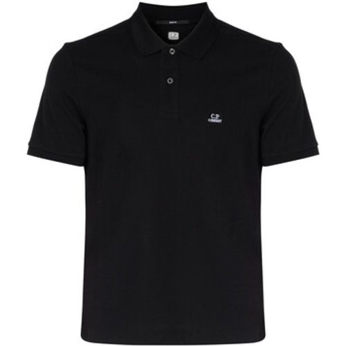 T-Shirts & Poloshirts Polo aus schwarzer Stretch-Baumwolle - C.P. Company - Modalova