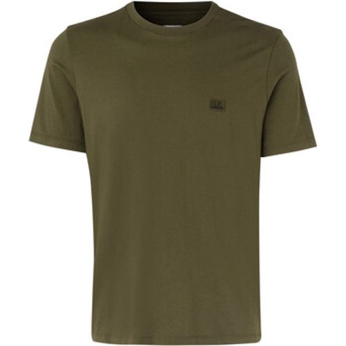 T-Shirts & Poloshirts T-shirt Halsband aus grüner Baumwolle - C.P. Company - Modalova