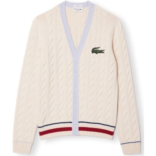 Pullover Cotton Cable Knit Cotton - Blanc/Bleu Clair - Lacoste - Modalova