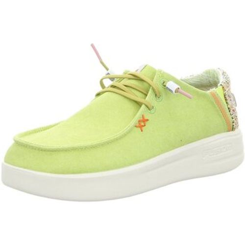 Damenschuhe Schnuerschuhe LILY LILY WASHED CANVAS LIME - Fusion - Modalova