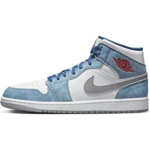 Sneaker Air Jordan 1 Mid French Blue Fire Red (GS) - Nike - Modalova