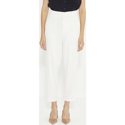 Hosen White High Waist Straight Fit Women's Trousers - Just Like You - Modalova