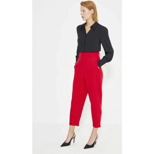 Hosen Red High Waist Straight Fit Women's Trousers - Just Like You - Modalova