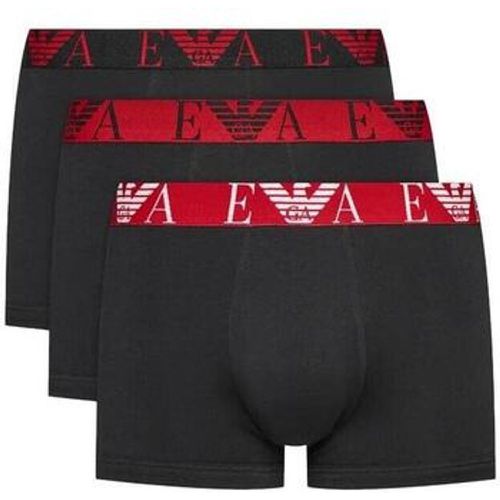 Boxer 3 Pack Stretch Cotton Trunks Black - Emporio Armani - Modalova