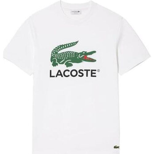 T-Shirts & Poloshirts Signature Print Cotton T-Shirt White - Lacoste - Modalova