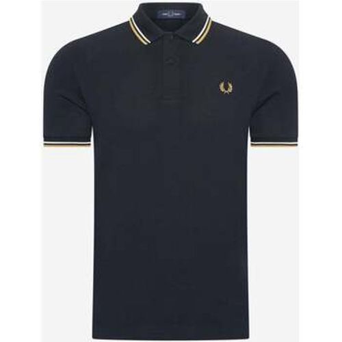 T-Shirts & Poloshirts -Hemd mit zwei Spitzen – Marine-Ecru-Wabenmuster - Fred Perry - Modalova