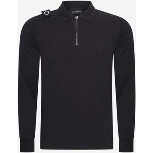 T-Shirts & Poloshirts Ls jersey zip polo - black - Ma.strum - Modalova