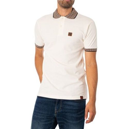 Poloshirt Piqué-Poloshirt mit Gingham-Karobesatz - Trojan - Modalova