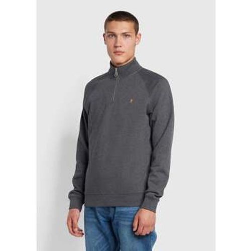 Pullover Sweatshirt Jim 1/4 Reißverschluss – Grey Marl - Farah - Modalova