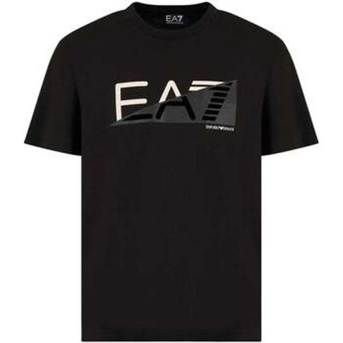 T-Shirts & Poloshirts Mixed Logo Series T-Shirt Black - Ea7 Emporio Armani - Modalova