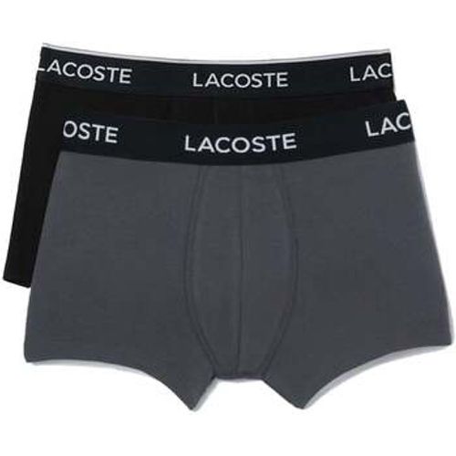 Boxer 2 Pack Cotton Stretch Logo Trunks Black/Dark Grey - Lacoste - Modalova