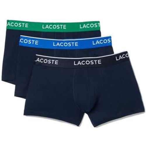 Boxer 3 Pack Cotton Stretch Logo Trunks Navy Blue/Green/Blue - Lacoste - Modalova