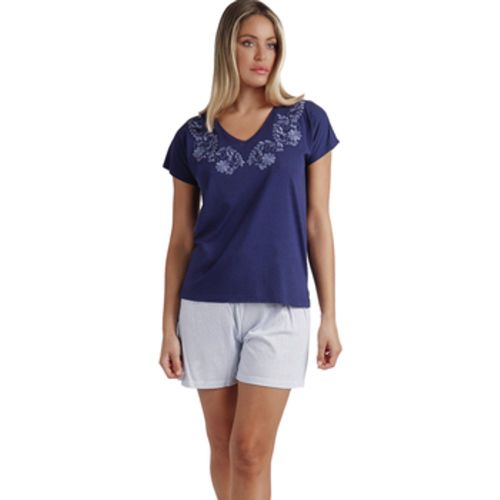 Pyjamas/ Nachthemden Pyjama Shorts T-Shirt Blue And Bleu Mod - Admas - Modalova