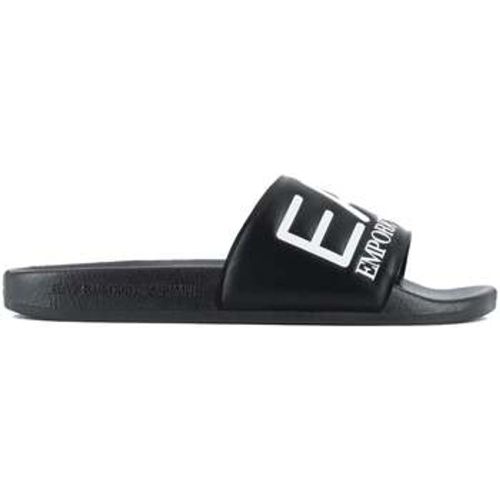 Zehensandalen Visibility Logo Slides Black/White - Ea7 Emporio Armani - Modalova