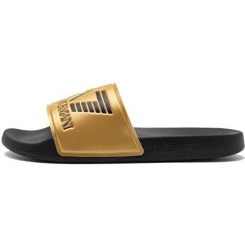 Zehensandalen Visibility Logo Slides Shiny Gold/Black - Ea7 Emporio Armani - Modalova